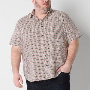 Shaquille O'Neal XLG Mens Classic Big and Tall Button-Down Shirt, Sz 2XLT 925520